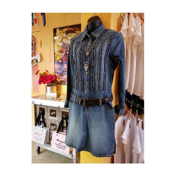 Vintage Retro Polo Denim Jean Dress|US Polo #38 - Picture 1 of 3